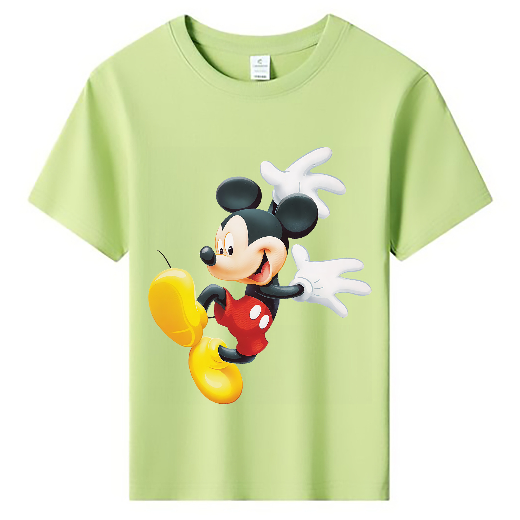 （画像用） ミッキーマウス Mickey Mouse 綿100％キッズTシャツ（フロントプリント）
